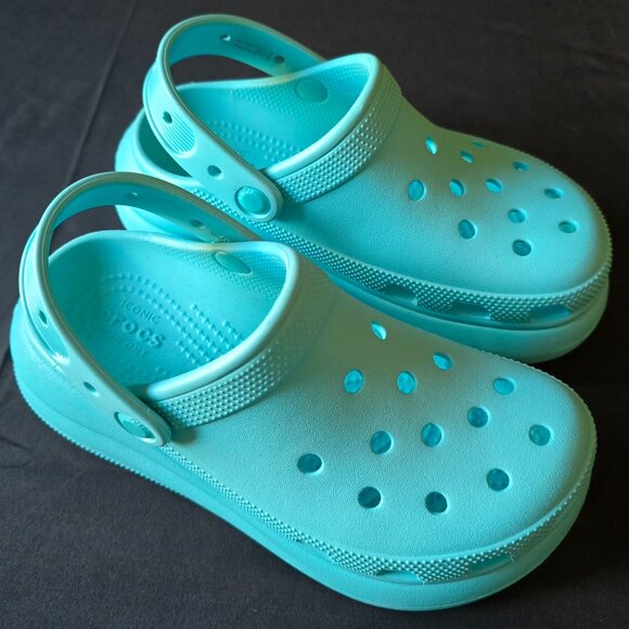 Crocs Slip-on Strap Turquoise W5 M3 Beach Water Casual - Picture 1 of 6